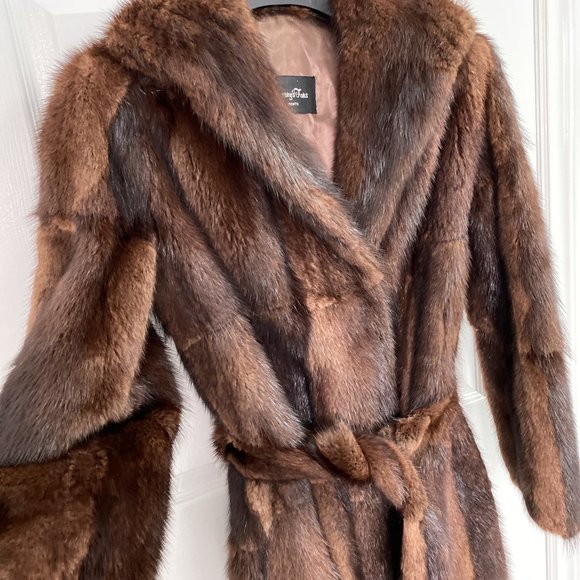 Harry's Furs Toronto - Real Fur Coat Beautiful Condition Size M - Picture 5 of 12